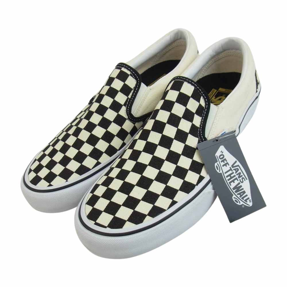 VANS バンズ VN00097MJ6J Slip-On Pro 50th '82 CHECKERBOARD スリッポン プロ 50周年モデル チェッカーボード ブラック系 ホワイト系 US11【美品】【中古】