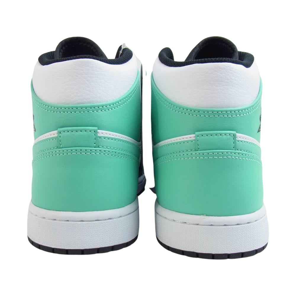 NIKE ナイキ 554724-132 AIR JORDAN 1 MID white/tropical twist-black ナイキ エア ジョーダンワン ミッド ライトグリーン系 ブラック系 29cm【極上美品】【中古】