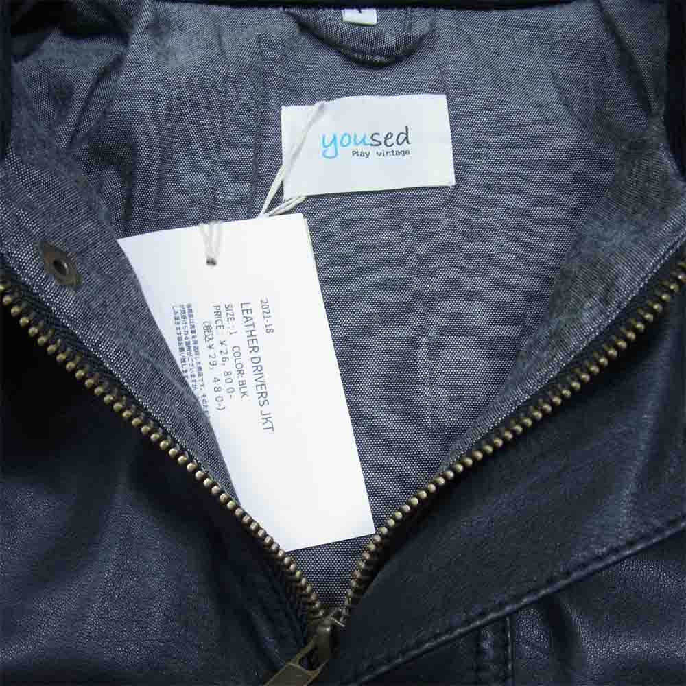 ユーズドプレイヴィンテージ 21AW LEATHER DRIVERS JACKET レザー ドライバーズ ジャケット ブラック系 1【新古品】【未使用】【中古】