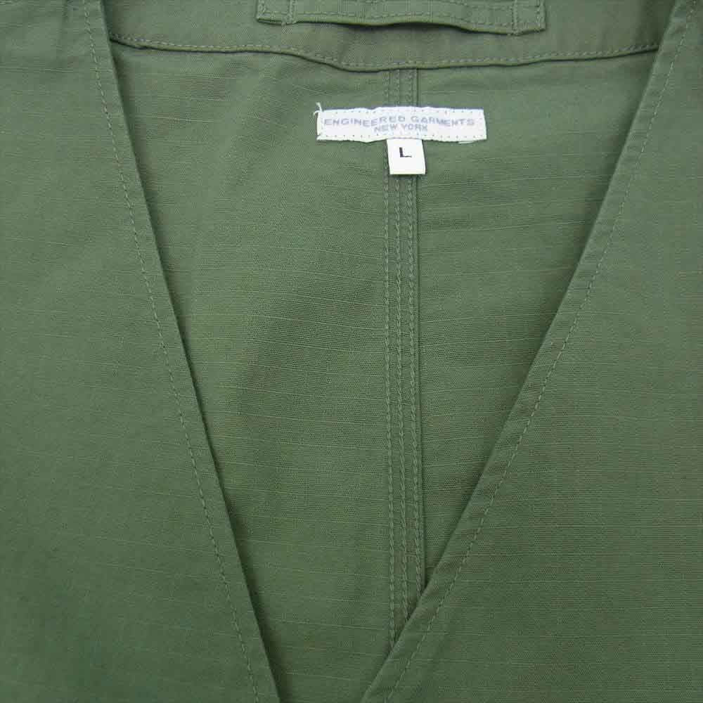 Engineered Garments エンジニアードガーメンツ UPLAND VEST リップストップ ワーク ベスト カーキ系【新古品】【未使用】【中古】