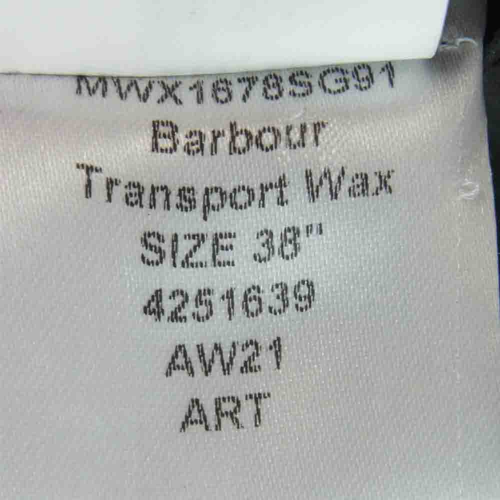 Barbour バブアー 4251639 TRANSPORT WAX トランスポート ワックス オイルド ジャケット ダークグレー系 38【新古品】【未使用】【中古】