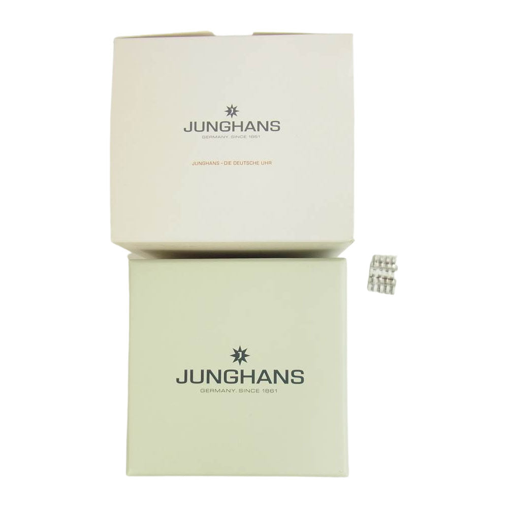 JUNGHANS ユンハンス 027 4324 45 国内正規品 Meister Chronoscope マイスター クロノスコープ 自動巻き クロノグラフ J880.1 裏スケルトン 腕時計 シルバー系【中古】