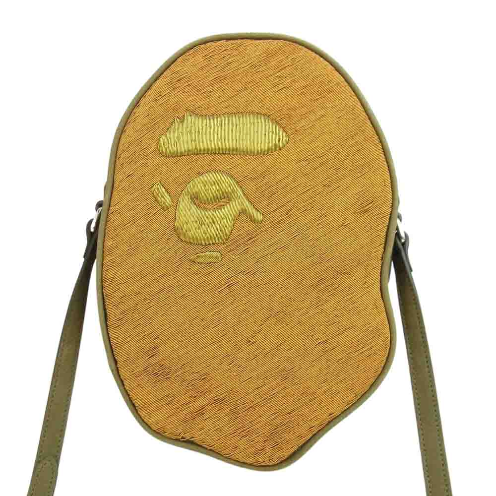 READY MADE レディメイド 17AW A BATHING APE APE HEAD SHOULDER BAG アベイシングエイプ エイプヘッド ショルダー バッグ  カーキ系【中古】