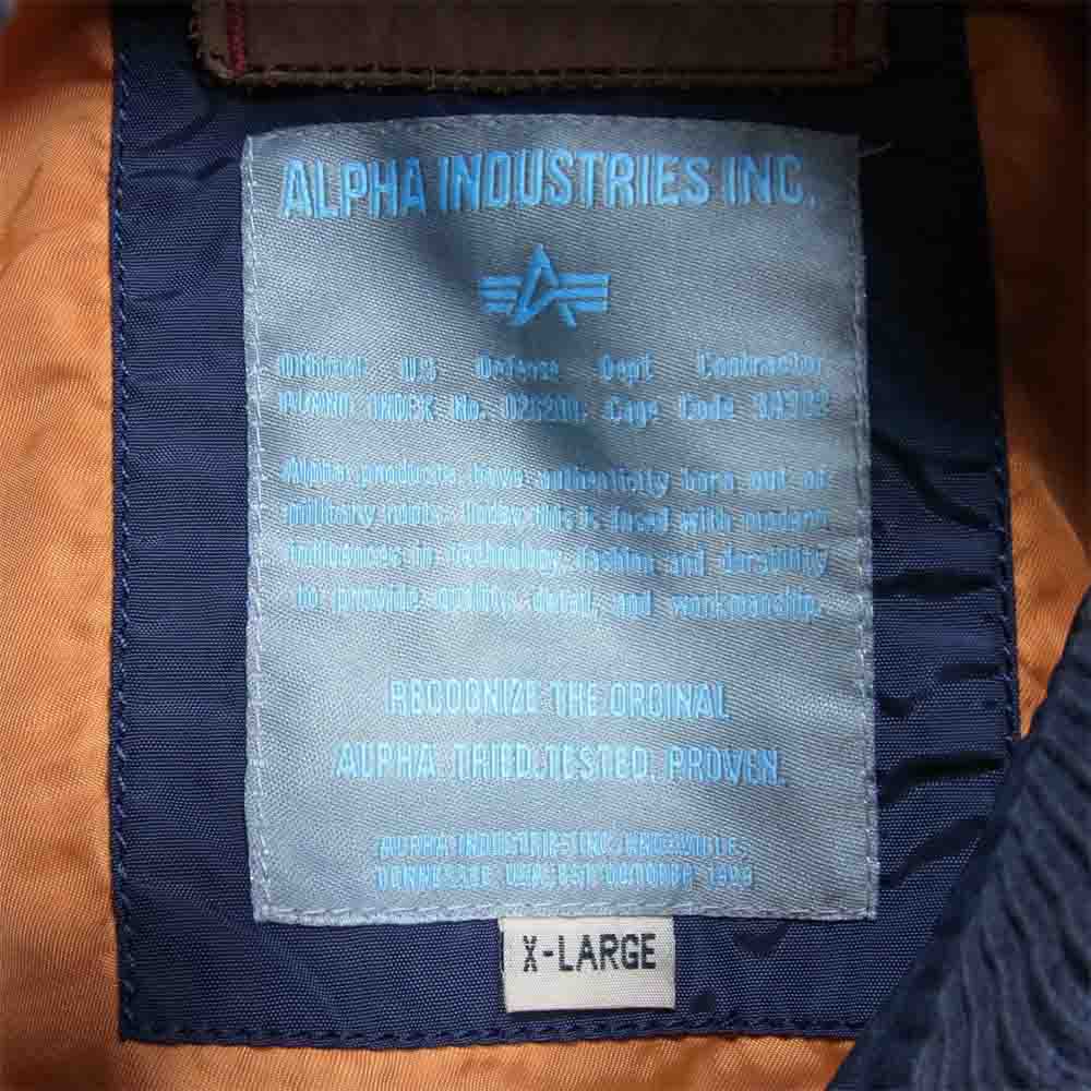 ALPHA アルファ ミリタリー ブルゾン 101999 ネイビー系 XL【中古】