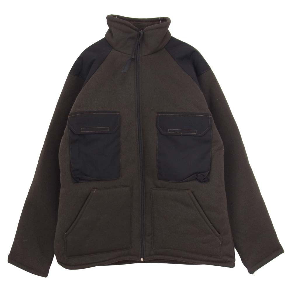 アメリカ軍 90s cold weather synthetic fiber pile jacket パイル フリース ジャケット ブラウン系 L【中古】
