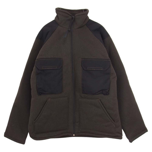 アメリカ軍 90s cold weather synthetic fiber pile jacket パイル フリース ジャケット ブラウン系 L【中古】