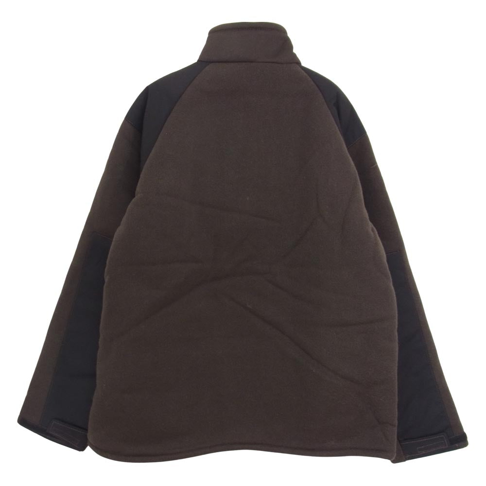 アメリカ軍 90s cold weather synthetic fiber pile jacket パイル フリース ジャケット ブラウン系 L【中古】