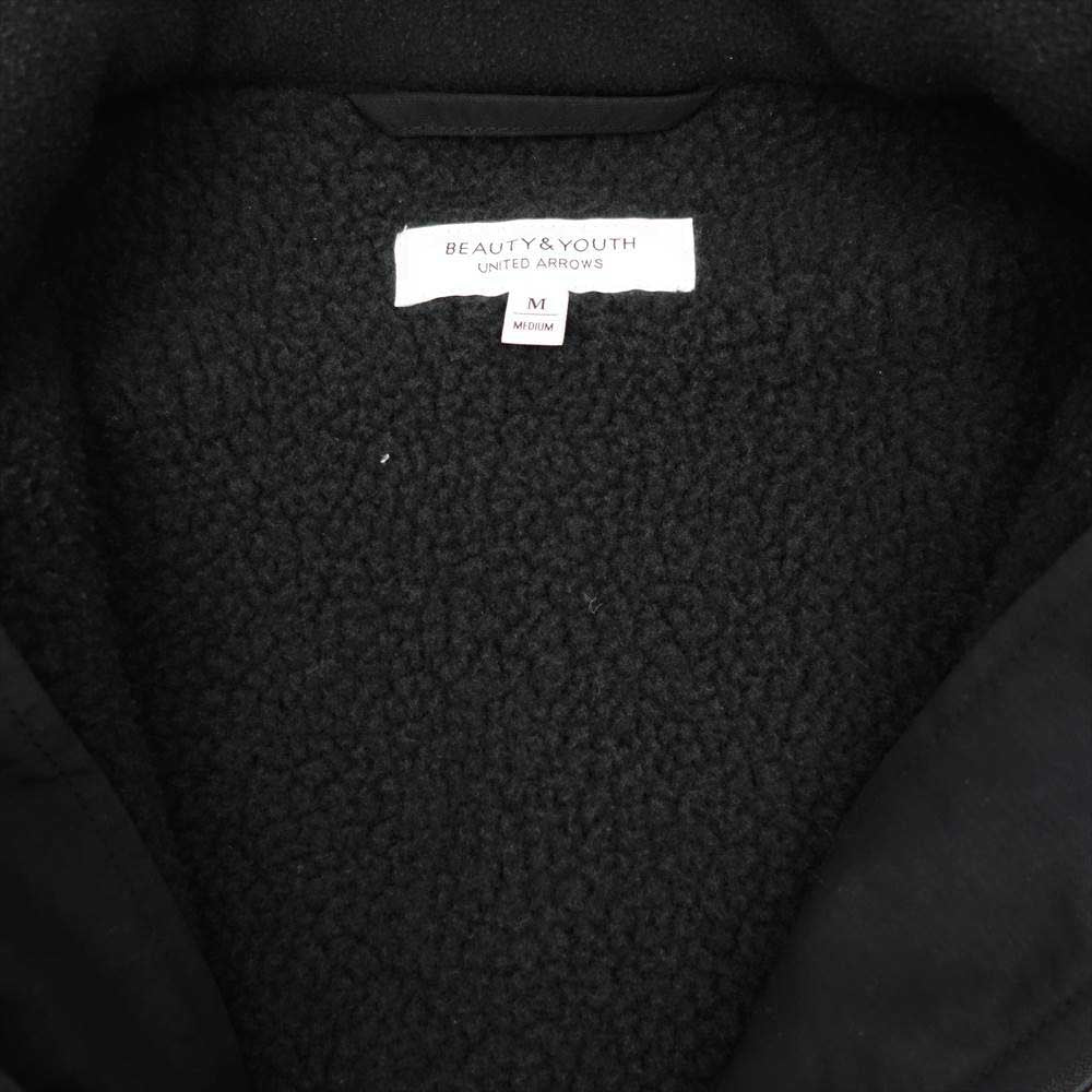 UNITED ARROWS ユナイテッドアローズ BEAUTY & YOUTH ビューティ アンド ユース ミリタリー フリース ジャケット M ブラック系 M【美品】【中古】