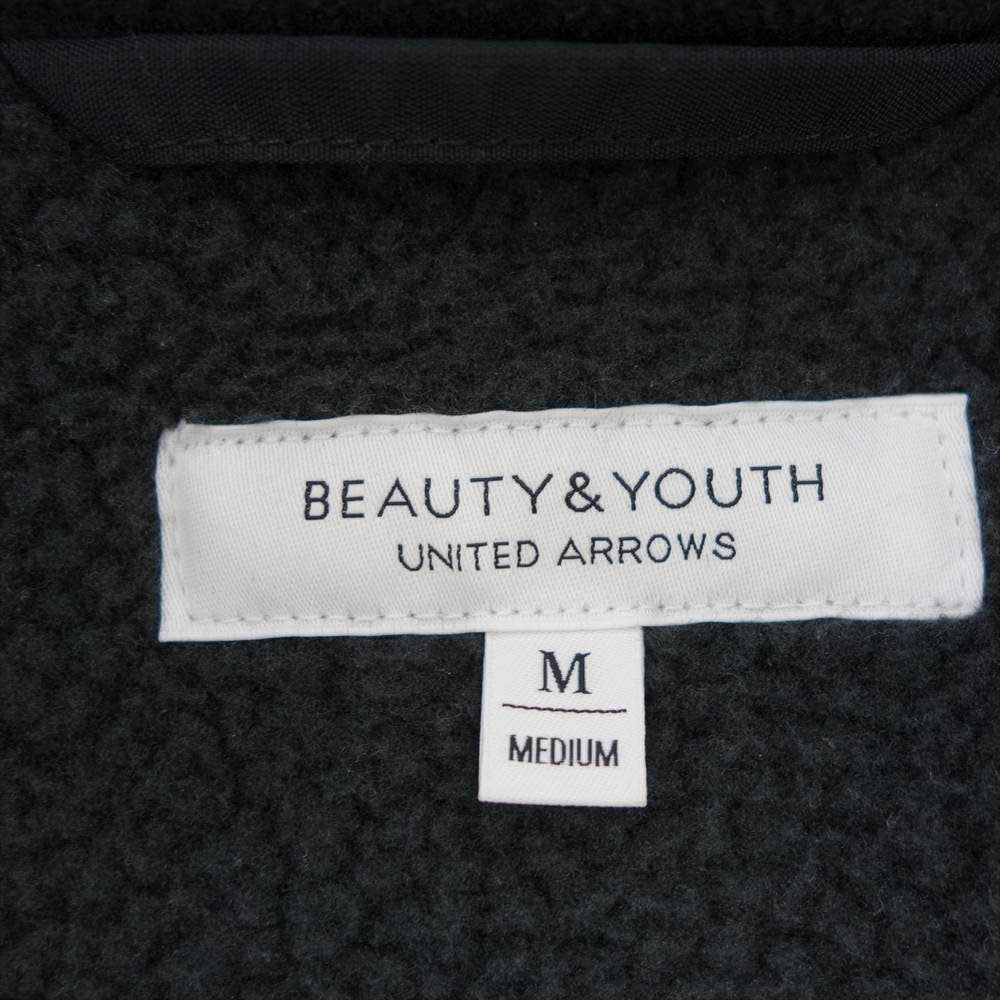 UNITED ARROWS ユナイテッドアローズ BEAUTY & YOUTH ビューティ アンド ユース ミリタリー フリース ジャケット M ブラック系 M【美品】【中古】