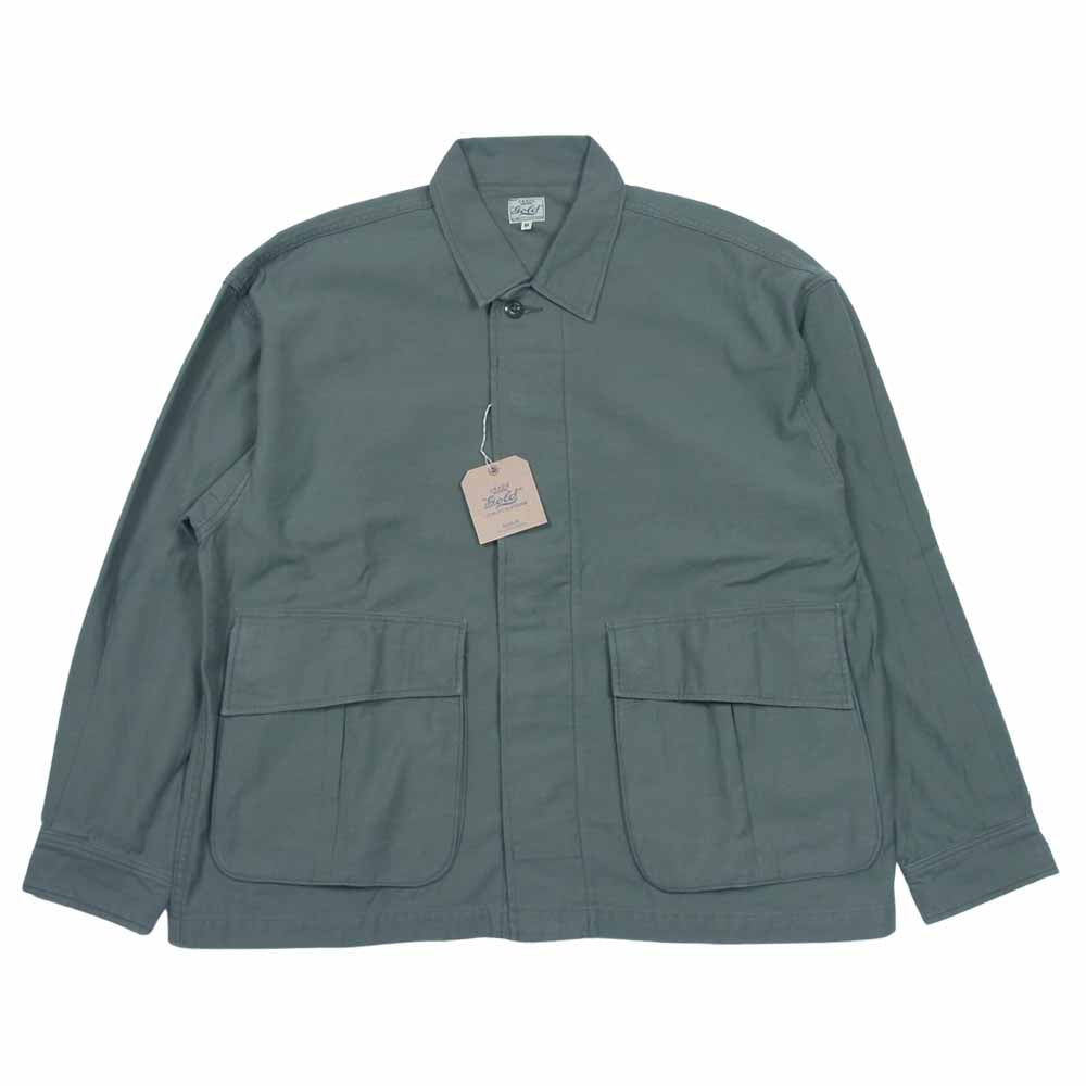 ゴールド GL14910 LIGHT BACKSATIN MILITARY JACKET カーキ系 M【新古品】【未使用】【中古】