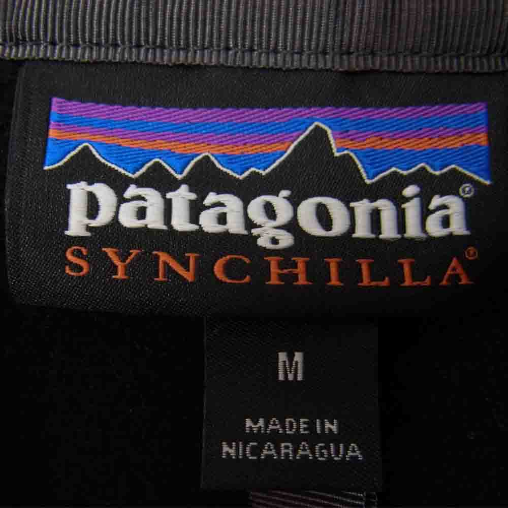 patagonia パタゴニア 20AW 25580 LW SYNCH SNAP-T P/O ライトウェイト シンチラ スナップT プルオーバー フリースジャケット ブラック ブラック系 M【中古】