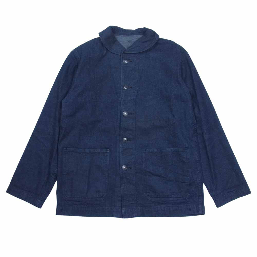 Buzz Rickson's バズリクソンズ BR12744 NAVY DENIM WORK JACKET カバーオール デニム ワークジャケット インディゴブルー系 38【中古】