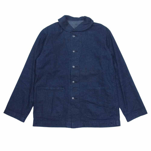Buzz Rickson's バズリクソンズ BR12744 NAVY DENIM WORK JACKET カバーオール デニム ワークジャケット インディゴブルー系 38【中古】