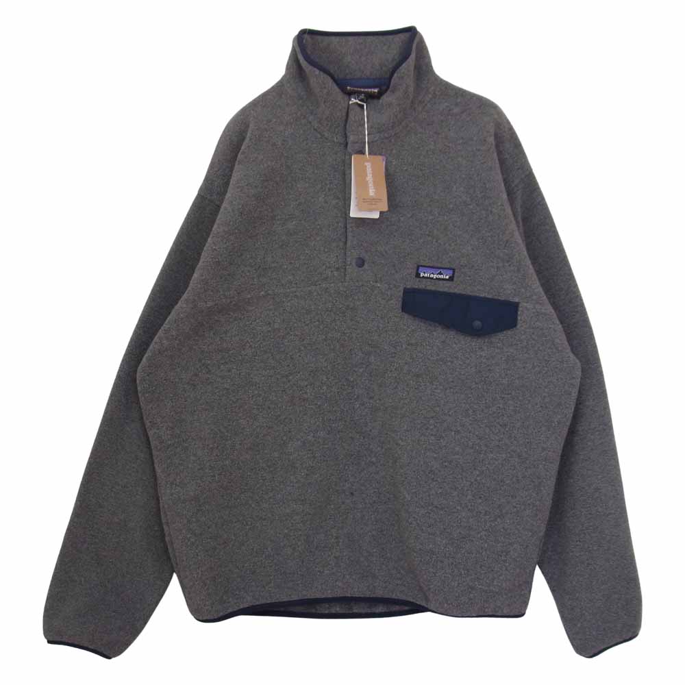 patagonia パタゴニア 20AW 25580 LW SYNCH SNAP-T P/O ライトウェイト シンチラ スナップT プルオーバー フリースジャケット グレー グレー系 M【新古品】【未使用】【中古】