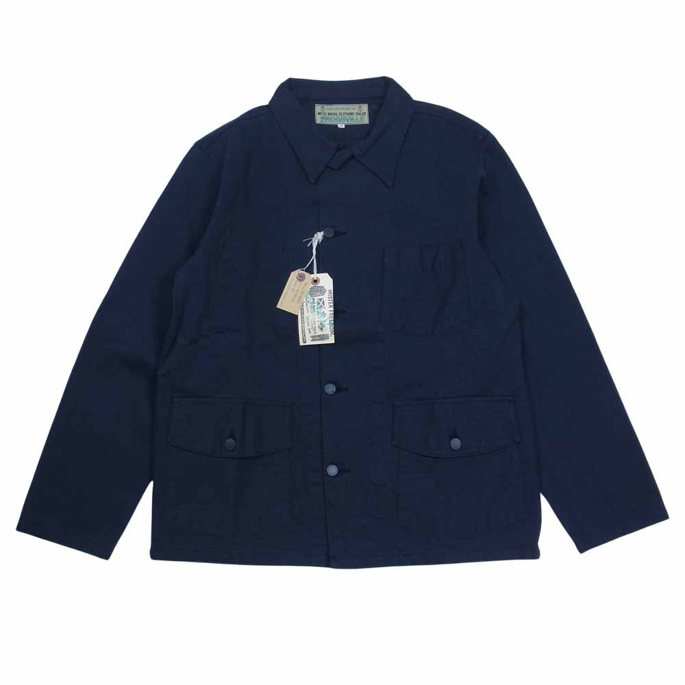 SUGAR CANE シュガーケーン SC14837 × Mister Freedom FROGSMAN インディゴ ヘリンボーン カバーオール ジャケット ネイビー系 38【新古品】【未使用】【中古】