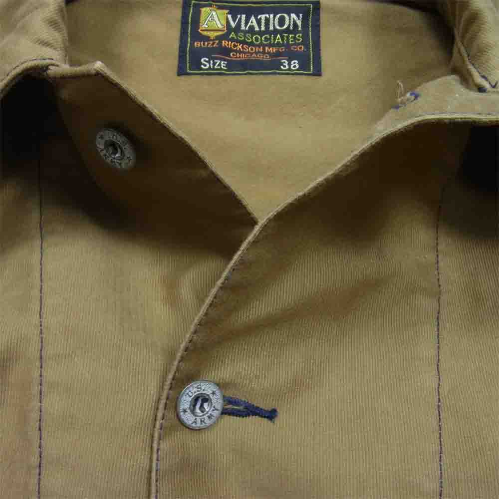 Buzz Rickson's バズリクソンズ BR14873 AVIATION ASSOCIATES JUNGLE CLOTH WARKING JACKET ワークジャケット カーキ系 38【中古】