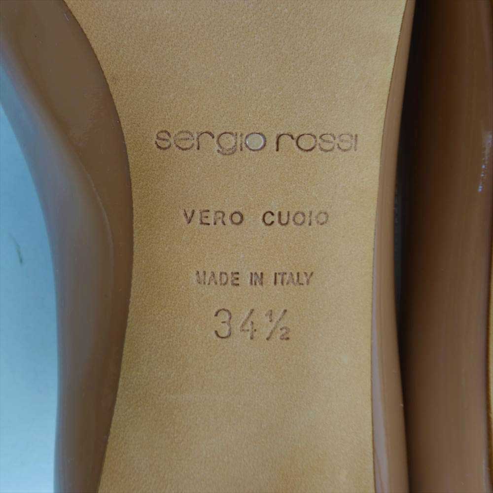Sergio Rossi セルジオロッシ Godiva ポインテッドトゥ エナメル パンプス ベージュ ベージュ系 34.5【中古】
