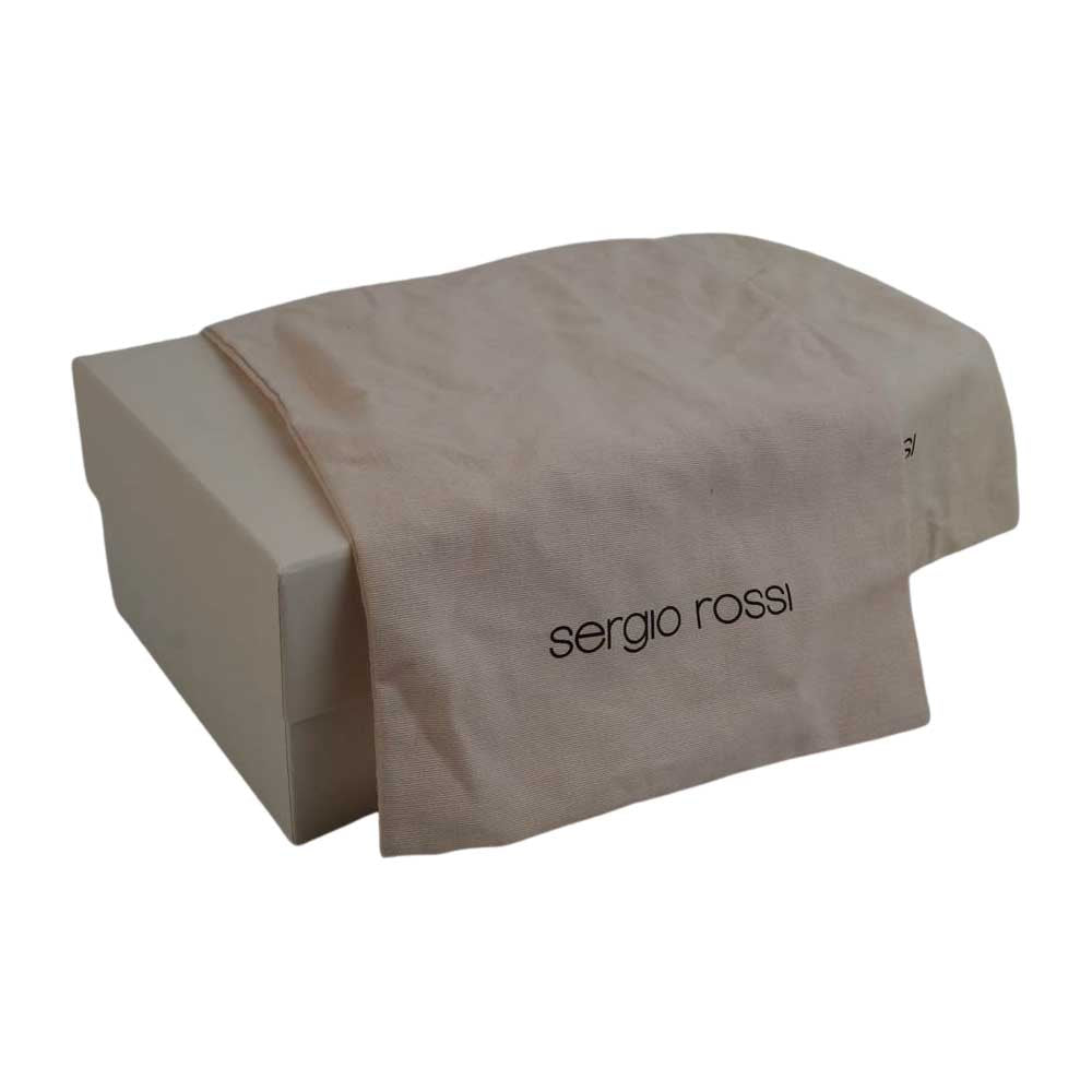 Sergio Rossi セルジオロッシ Godiva ポインテッドトゥ エナメル パンプス ベージュ ベージュ系 34.5【中古】
