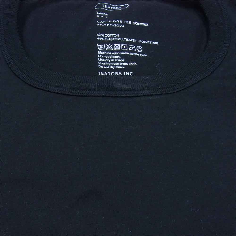 TEATORA テアトラ TT-TEE-SOLO CARTRIDGE TEE L/S Solotex 3 カートリッジ ソロテックス 半袖 Tシャツ カットソー ブラック系 L【美品】【中古】