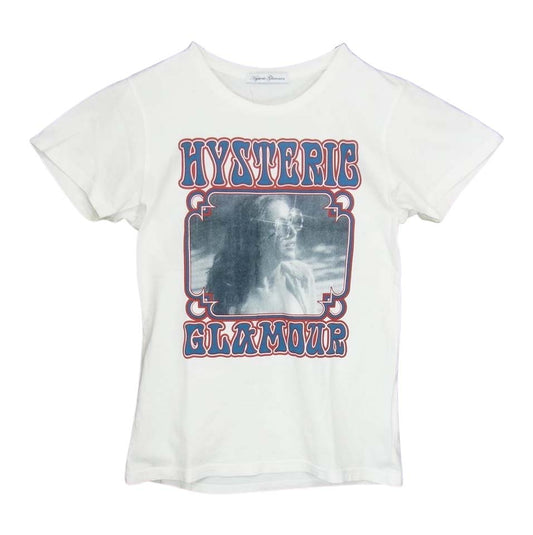 HYSTERIC GLAMOUR ヒステリックグラマー 0192CT05 サングラス ガール プリント Tシャツ レディース ホワイト系 FREE【中古】