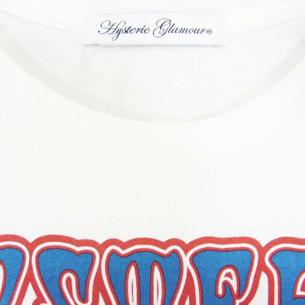 HYSTERIC GLAMOUR ヒステリックグラマー 0192CT05 サングラス ガール プリント Tシャツ レディース ホワイト系 FREE【中古】