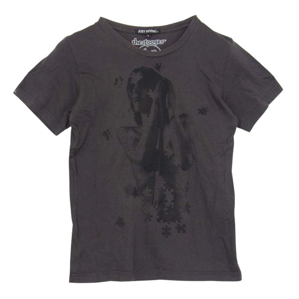 HYSTERIC GLAMOUR ヒステリックグラマー 4142112 JOEY HYSTERIC ジョーイ ヒステリック THE STOOGES ザ ストゥージズ プリント Tシャツ チャコール系 FREE【中古】