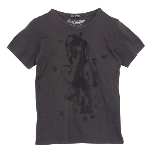 HYSTERIC GLAMOUR ヒステリックグラマー 4142112 JOEY HYSTERIC ジョーイ ヒステリック THE STOOGES ザ ストゥージズ プリント Tシャツ チャコール系 FREE【中古】