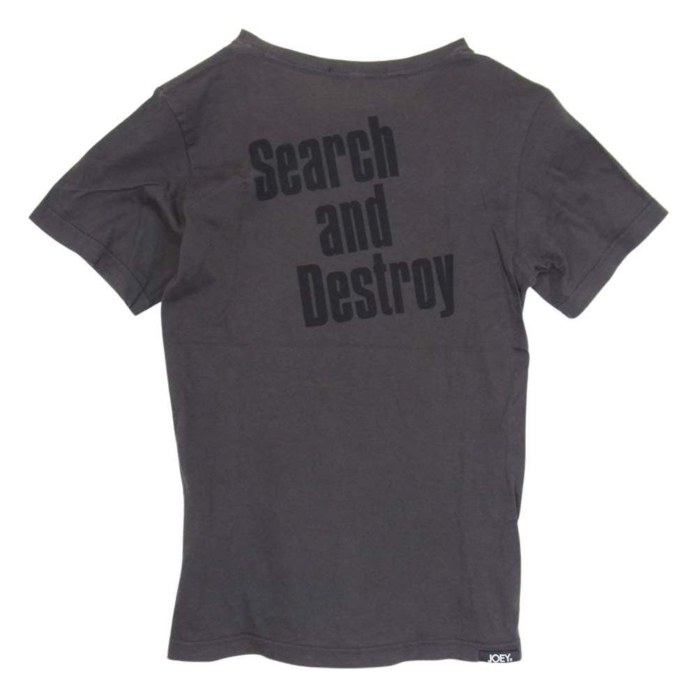 HYSTERIC GLAMOUR ヒステリックグラマー 4142112 JOEY HYSTERIC ジョーイ ヒステリック THE STOOGES ザ ストゥージズ プリント Tシャツ チャコール系 FREE【中古】