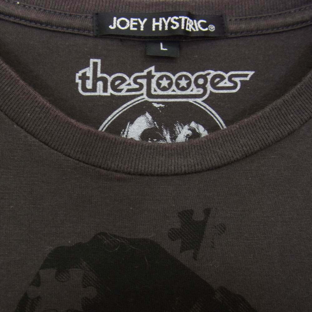 HYSTERIC GLAMOUR ヒステリックグラマー 4142112 JOEY HYSTERIC ジョーイ ヒステリック THE STOOGES ザ ストゥージズ プリント Tシャツ チャコール系 FREE【中古】