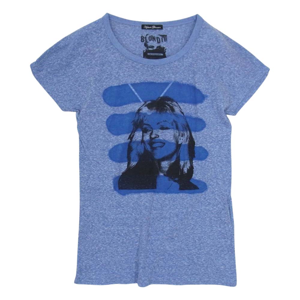 HYSTERIC GLAMOUR ヒステリックグラマー 013CT04 BLONDIE ブロンディ クルーネック Tシャツ レディース ブルー系 FREE【中古】