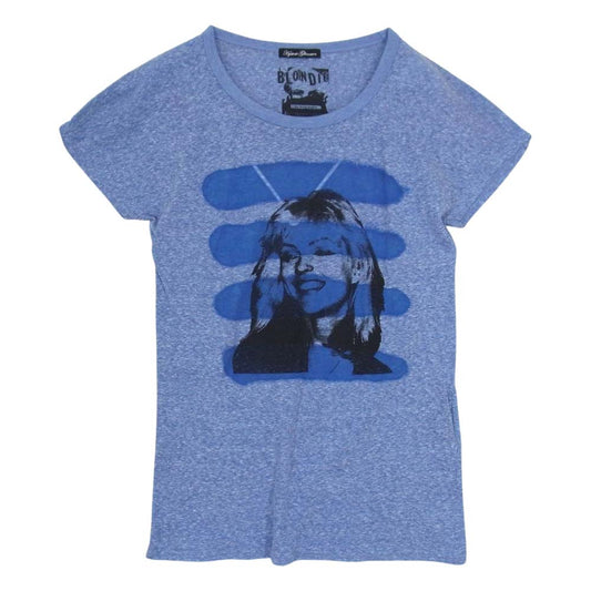 HYSTERIC GLAMOUR ヒステリックグラマー 013CT04 BLONDIE ブロンディ クルーネック Tシャツ レディース ブルー系 FREE【中古】