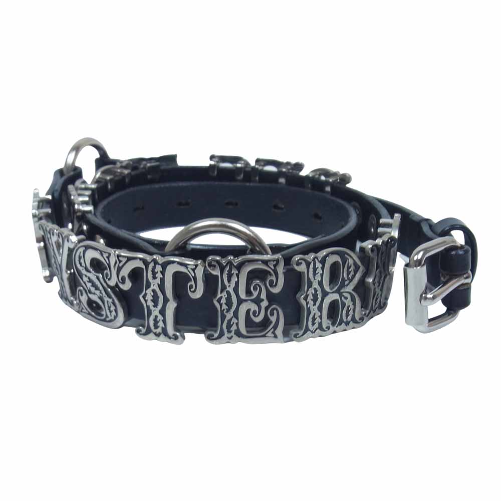 HYSTERIC GLAMOUR ヒステリックグラマー HYSTERIC DESTROY ロゴ プレート スタッズ ナロー ベルト ブラック系【中古】
