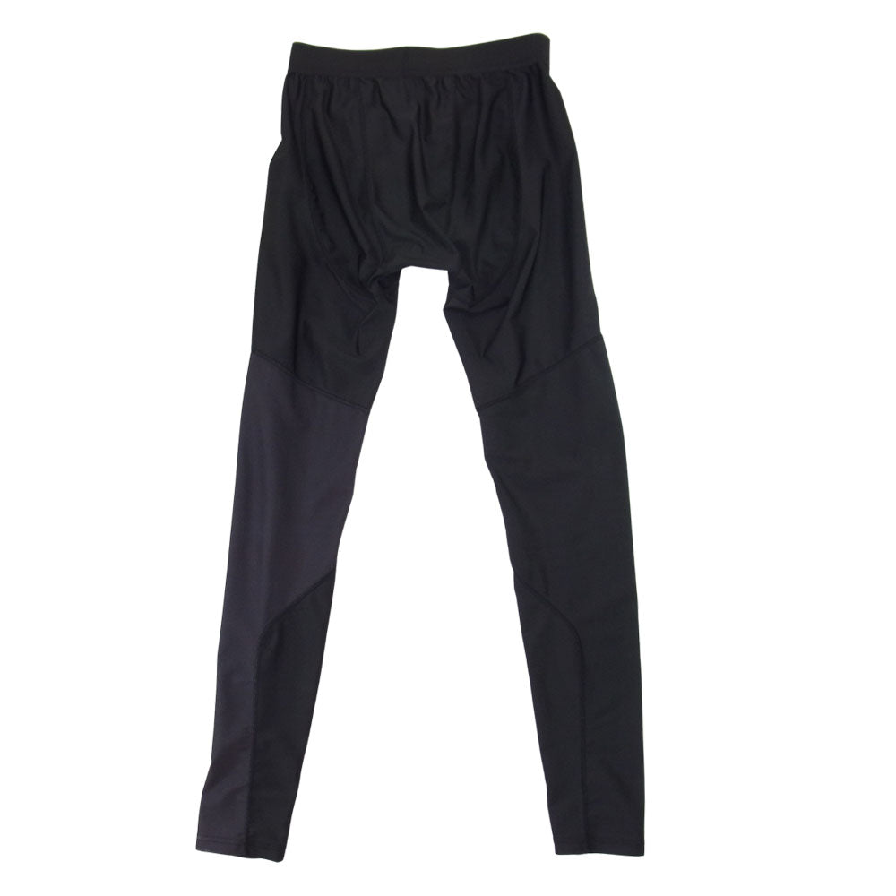 1piu1uguale3 ウノピュウノウグァーレトレ ls006 SPORT LUXURY LEGGINGS 113 LOGO ロゴプリント スポーツ ラグジュアリー レギンス ブラック系 Ⅳ【中古】