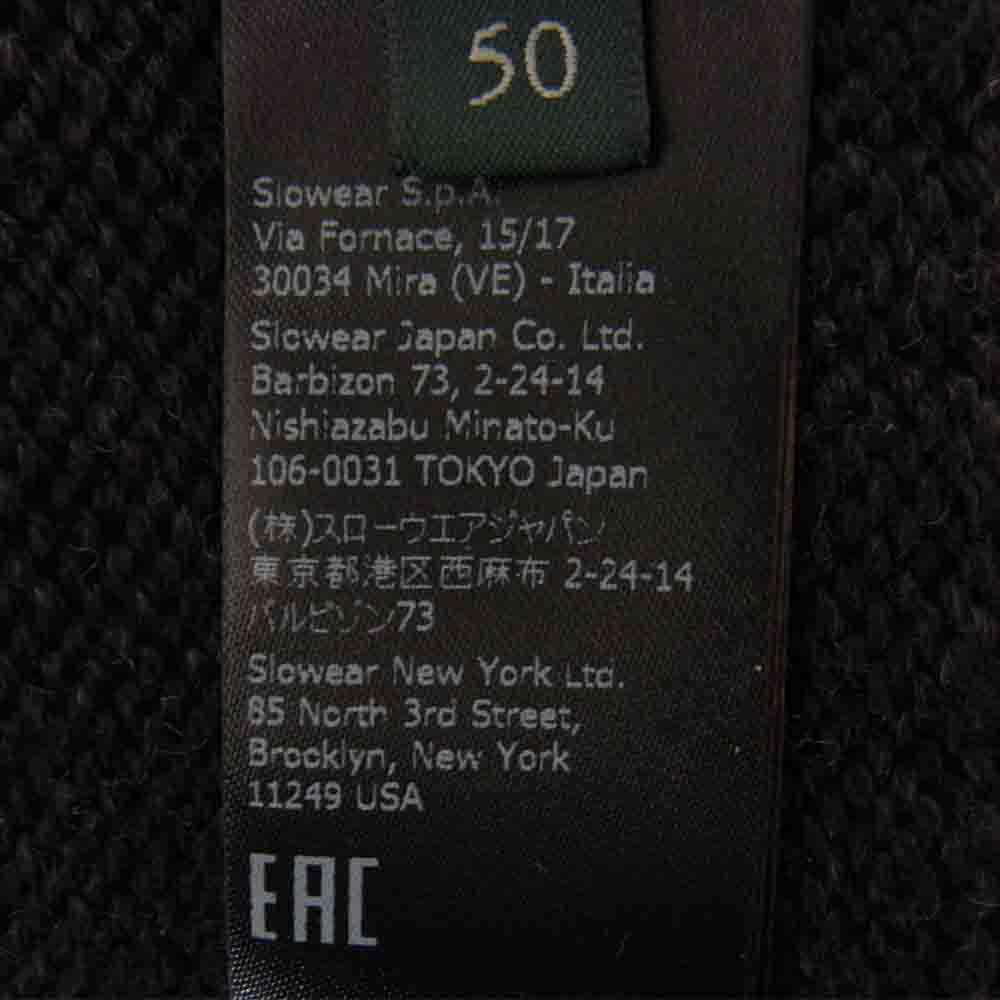 ZANONE ザノーネ 国内正規品 CHIOTO 5G ヴァージンウール カーディガン ニットジャケット ブラック系 50【中古】