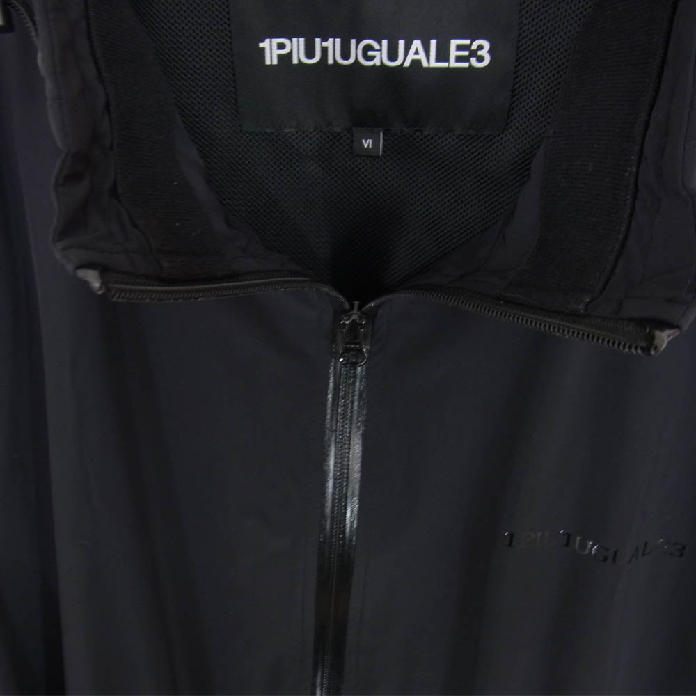 1piu1uguale3 ウノピュウノウグァーレトレ ZX001-PE01 STAND ZIP BZ BLACK LINE スタンドカラー ジップアップ ブルゾン ブラック系 Ⅳ【中古】