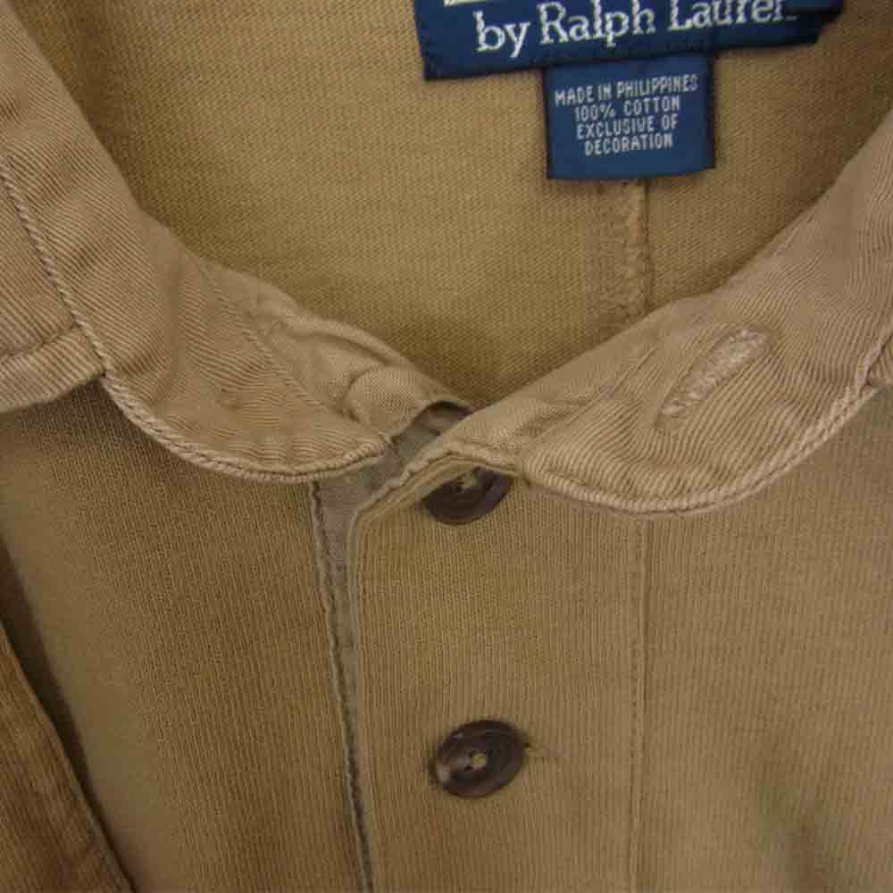 POLO RALPH LAUREN ポロ・ラルフローレン 袖ワッペン トレンチ ラガーシャツ プルオーバー ジャケット ベージュ系 XL【中古】