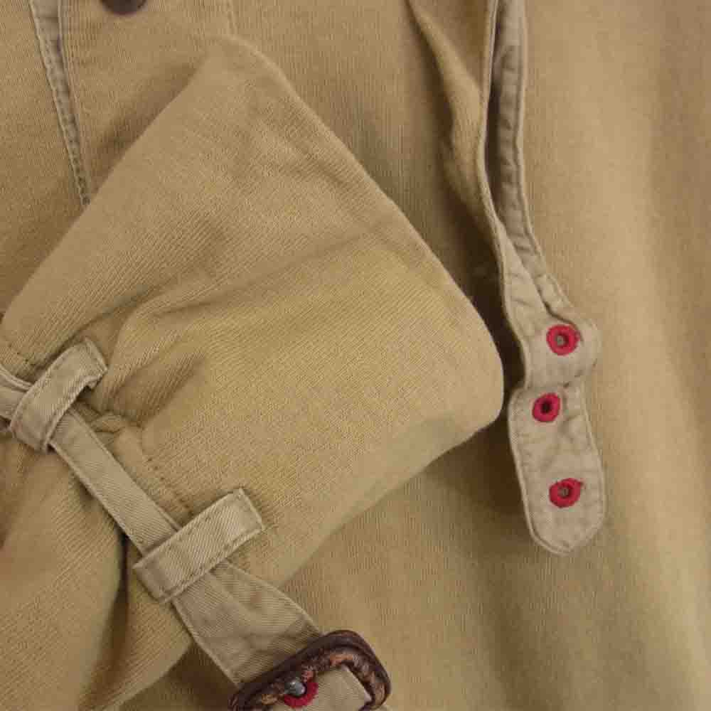 POLO RALPH LAUREN ポロ・ラルフローレン 袖ワッペン トレンチ ラガーシャツ プルオーバー ジャケット ベージュ系 XL【中古】