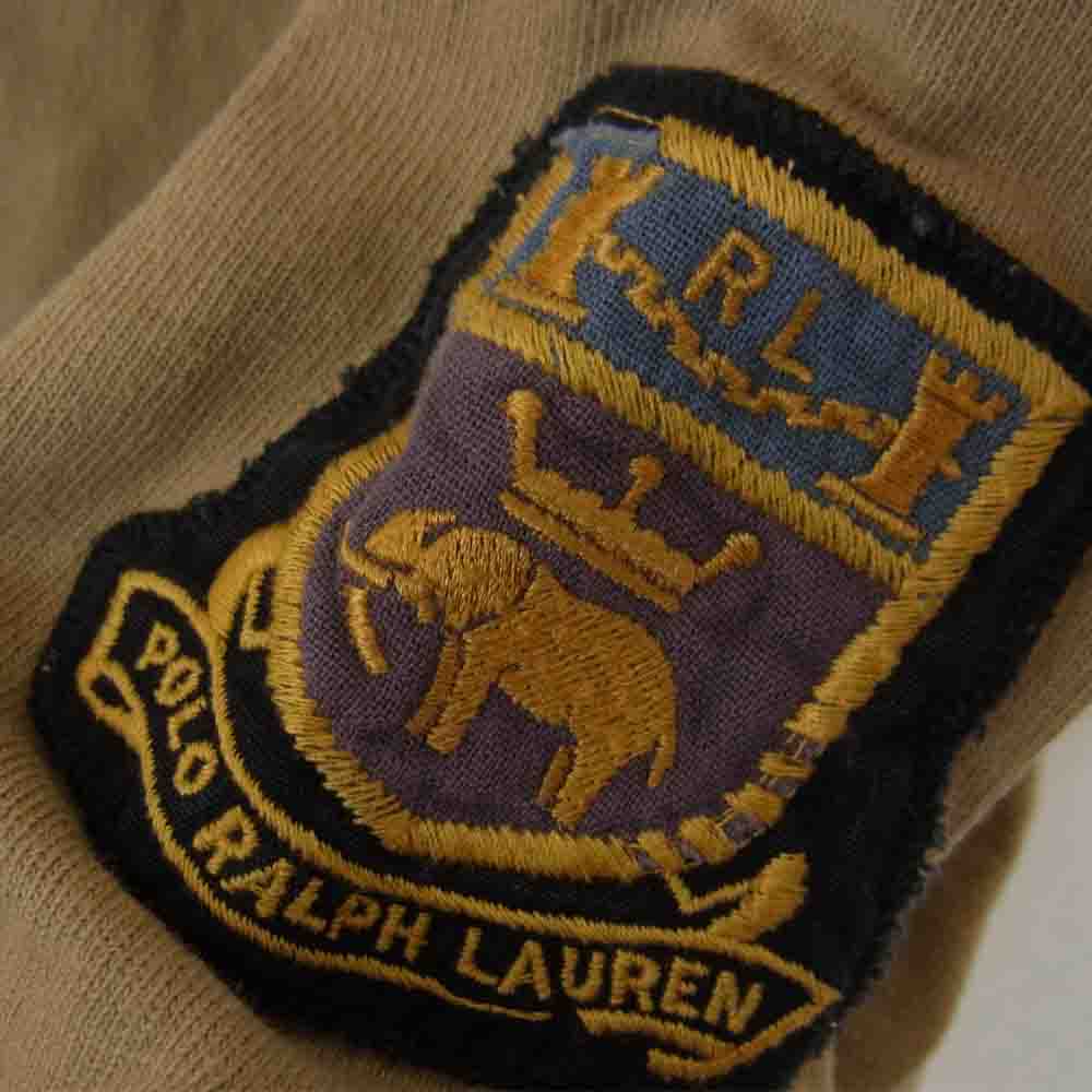 POLO RALPH LAUREN ポロ・ラルフローレン 袖ワッペン トレンチ ラガーシャツ プルオーバー ジャケット ベージュ系 XL【中古】
