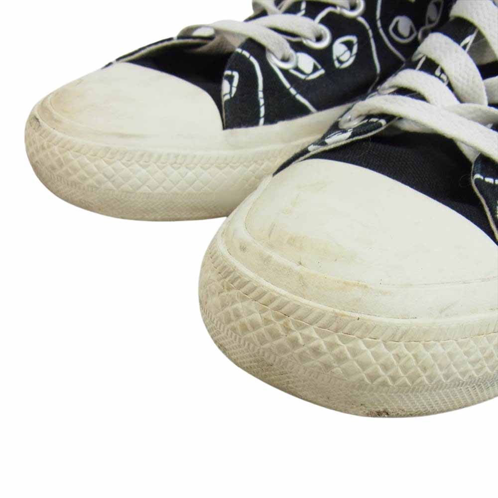 COMME des GARCONS コムデギャルソン PLAY プレイ コンバース コンバース ハートプリント ハイカット スニーカー ブラック系 26cm【中古】