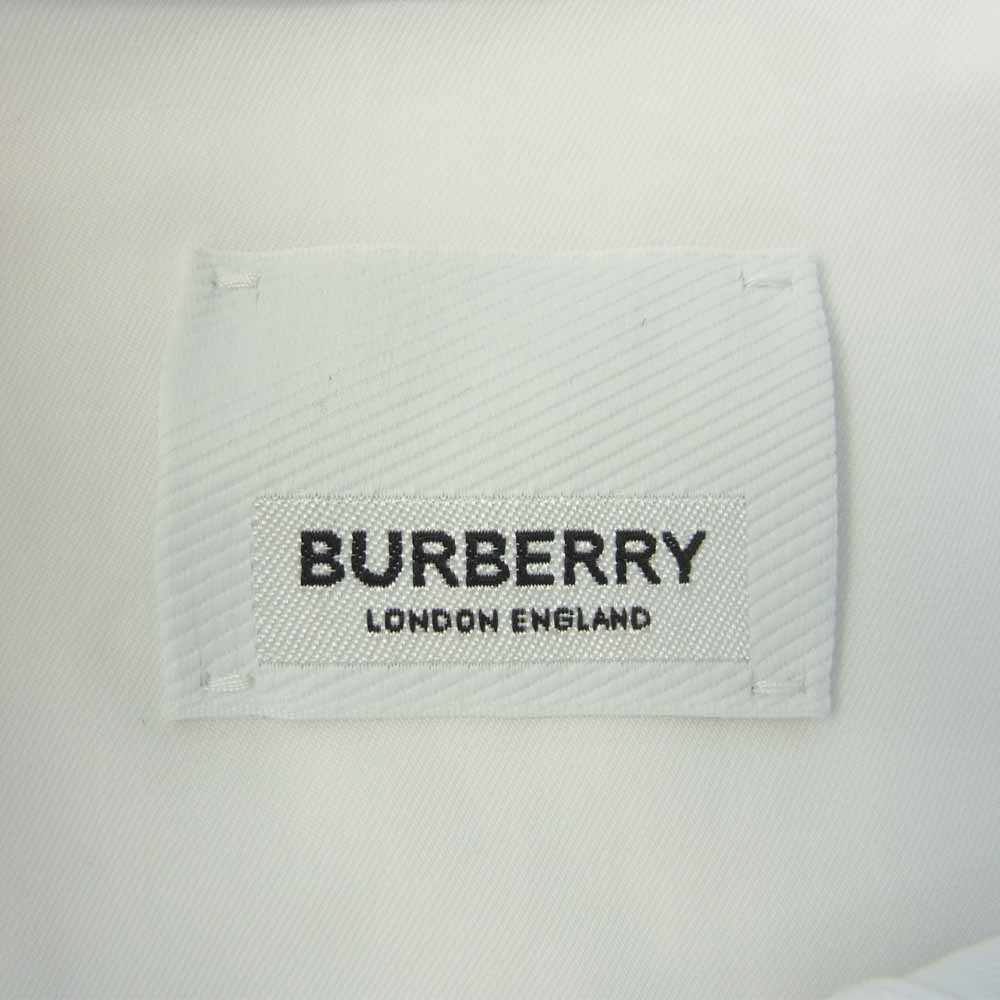 BURBERRY バーバリー 8038143 LONDON ENGLAND バーバリージャパンタグ ロゴ ペイント加工 オーバーサイズ 長袖 シャツ ホワイト系 UK4【中古】