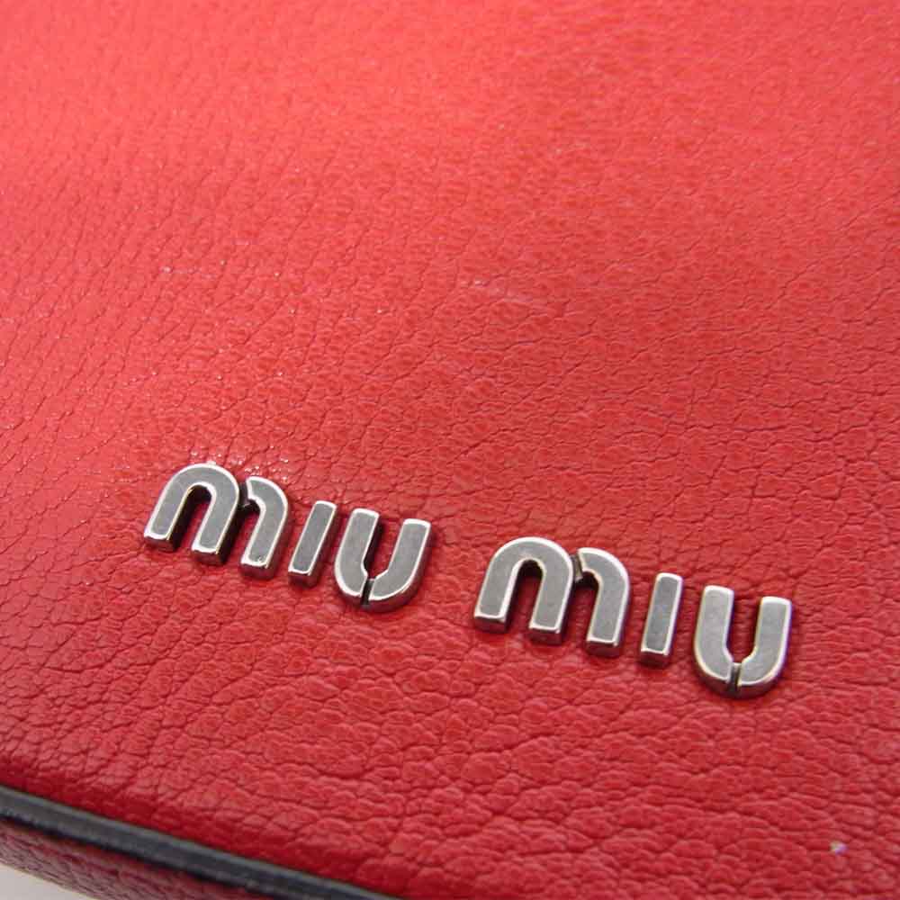 MIUMIU ミュウミュウ ロゴプレート レザー チェーン ショルダー バッグ