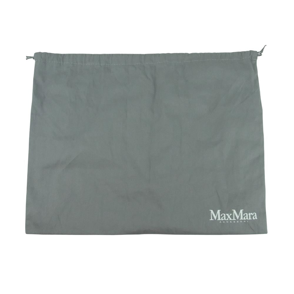 MAX MARA マックスマーラ エナメル レザー トート バッグ 牛革 イタリア製 ベージュ系 ライトグリーン系【中古】