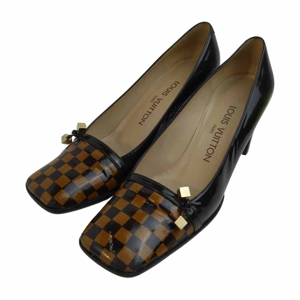 LOUIS VUITTON ルイ・ヴィトン ダミエ ヒール パンプス 37 1/2【中古】