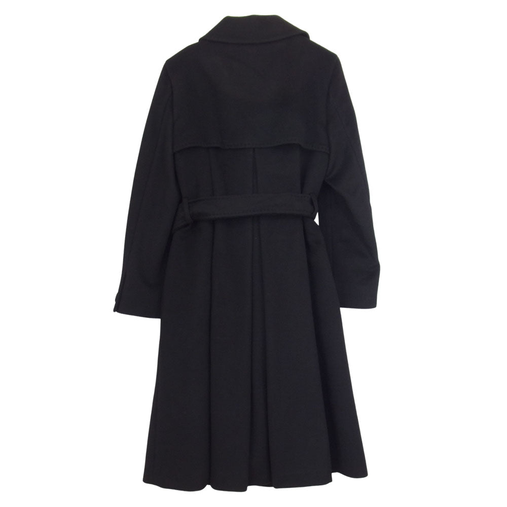 MAX MARA マックスマーラ STUDIO ウール ロング コート ブラック系 38【中古】