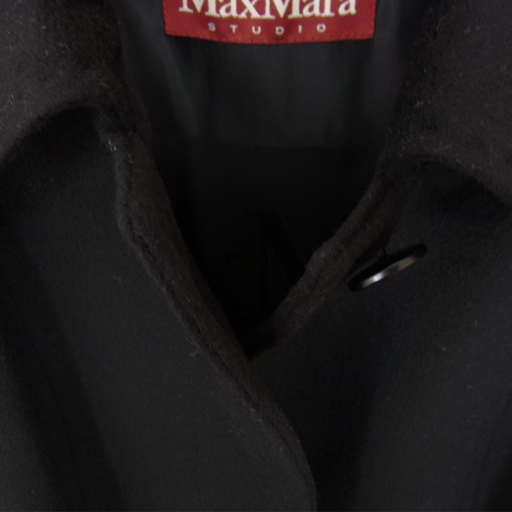MAX MARA マックスマーラ STUDIO ウール ロング コート ブラック系 38【中古】