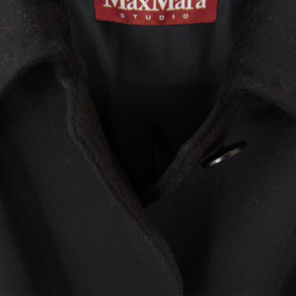 MAX MARA マックスマーラ STUDIO ウール ロング コート ブラック系 38