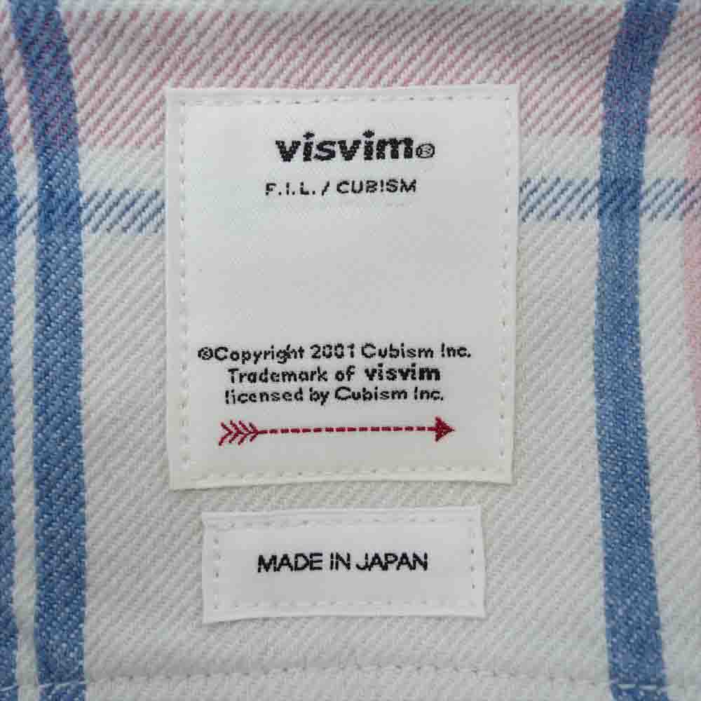 VISVIM ビズビム 22SS 0122105011008 PIONEER CHECK L/S CRASH パイオニア クラッシュ加工 チェックシャツ ネルシャツ マルチカラー系 1【極上美品】【中古】