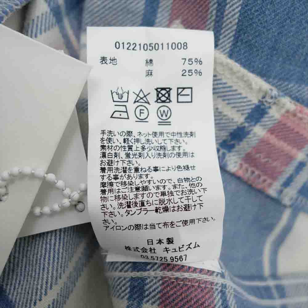 VISVIM ビズビム 22SS 0122105011008 PIONEER CHECK L/S CRASH パイオニア クラッシュ加工 チェックシャツ ネルシャツ マルチカラー系 1【極上美品】【中古】