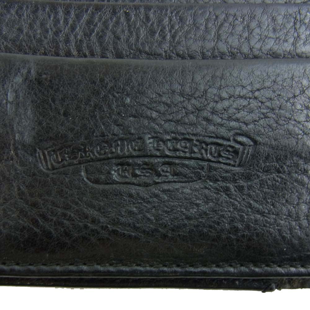 CHROME HEARTS クロムハーツ（原本無） WAVE WALLET ウェーブ クロスボール ウォレット ブラック系【中古】