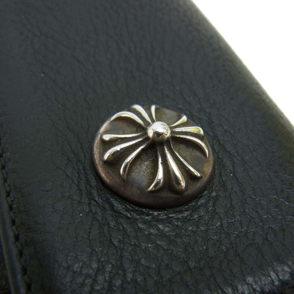 CHROME HEARTS クロムハーツ（原本無） WAVE WALLET ウェーブ クロスボール ウォレット ブラック系【中古】